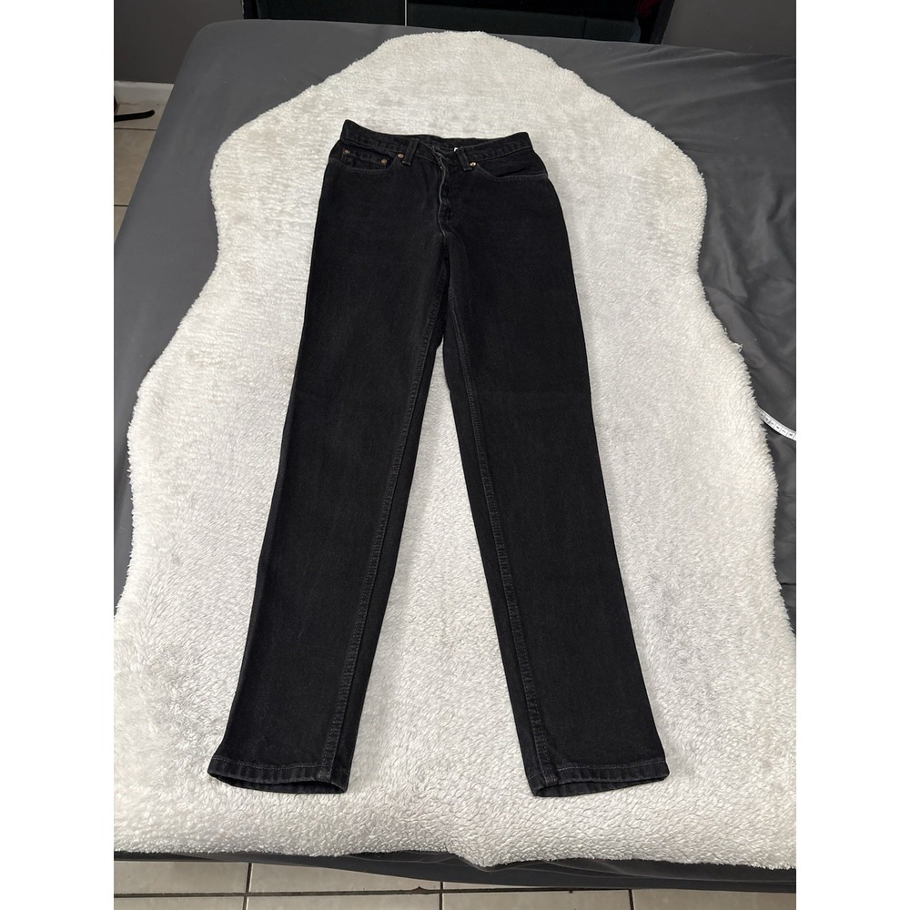 Vintage Levi's 512‎ Jeans Womens 7 Medium Black Slim Tapered Leg Made in USA 90s